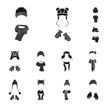 Vektör tasarımı kumaş ve hava logosu. Kumaş ve moda stok vektör çizim koleksiyonu.