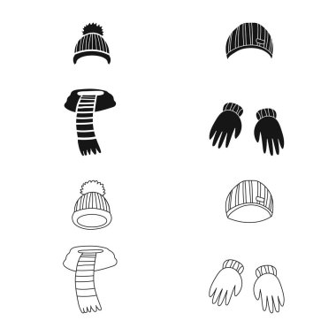 Giysi tasarım vektör ve simge doku. Giyim ve hava koleksiyonu stok vektör çizim.