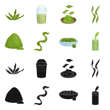 Protein ve deniz logo vektör tasarımı. Protein ve doğal hisse senedi vektör çizim.