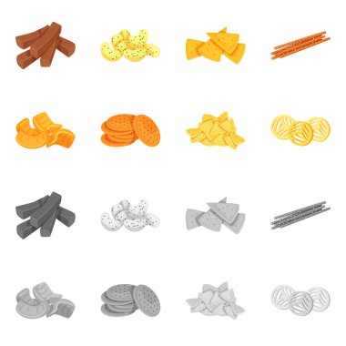 Oktoberfest ve bar logo vektör tasarımı. Oktoberfest ve hisse senedi için pişirme vektör ikon koleksiyonu.