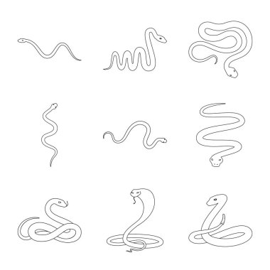 Zehir ve kötü simge vektör Illustration. Zehir ve ısırık koleksiyonu stok web simgesi.