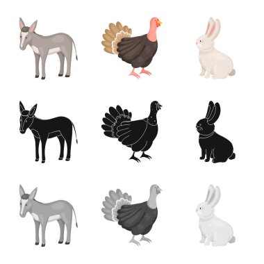 Üreme ve mutfak logo vektör tasarımı. Set ıslahının ve organik stok vektör çizim.