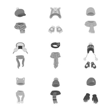 Şapkadır ve moda simgesinin vektör Illustration. Stok için şapkadır ve soğuk vektör simgesi koleksiyonu.