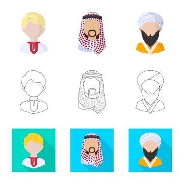 Kopyacı ve yerleşik simge yalıtılmış nesne. Kopyacı ve kültür hisse senedi vektör çizim.