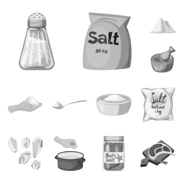 Tuz ve gıda simge vektör Illustration. Tuz ve mineral hisse senedi simgesi için web topluluğu.