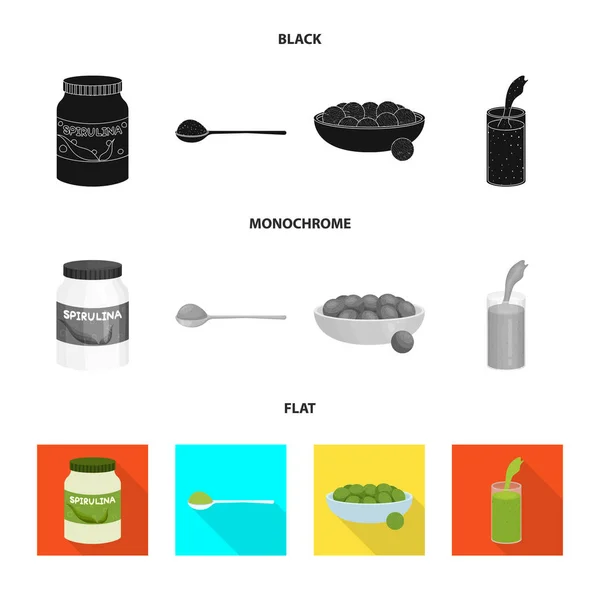 Vektordesign von Protein und Meereszeichen. Sammlung von Proteinen und natürlichen Aktienvektoren. — Stockvektor