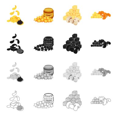 Tat ve daiç logo vektör tasarımı. Tat ve organik hisse senedi vektör çizim koleksiyonu.