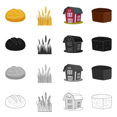 Tarım ve tarım işareti izole nesne. Tarım ve bitki hisse senedi simgesi için web topluluğu.