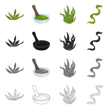 Protein ve deniz işareti vektör tasarımı. Protein ve web için doğal hisse senedi simgesi.