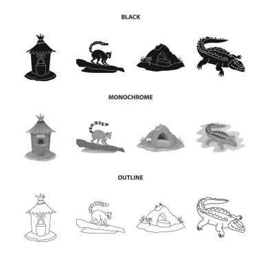 Doğa ve eğlence işareti vektör Illustration. Doğa ve eğlence hisse senedi vektör çizim topluluğu.