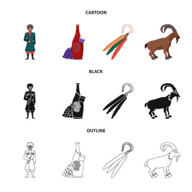 Kültür ve gezi simge vektör çizimi. Web için kültür ve özgünlük hisse senedi simgesi kümesi.