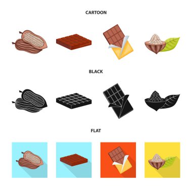 Gıda ve nefis işareti vektör tasarımı. Gıda ve web için kahverengi hisse senedi simgesi toplama.