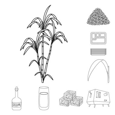 Şeker ve alan işareti vektör Illustration. Şeker ve ağaçlandırma stok vektör çizim koleksiyonu.