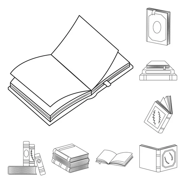 Isolated object of study  and literature  icon. Collection of study  and source vector icon for stock. — Stock Vector