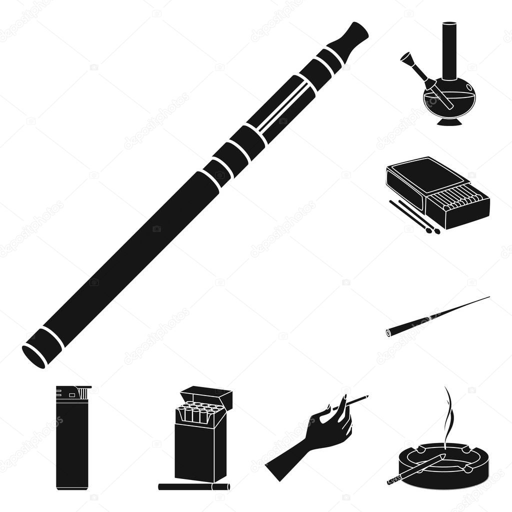 Isolated object of anti and habit logo. Collection of anti and tobacco stock symbol for web.