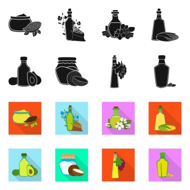 Sağlıklı ve sebze işareti vektör Illustration. Tarım hisse senedi vektör çizim ve sağlıklı kümesi.