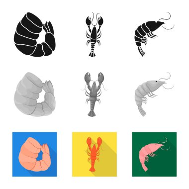 Meze ve okyanus sembolü yalıtılmış nesne. Meze koleksiyonu ve hisse senedi için incelik vektör simgesi.