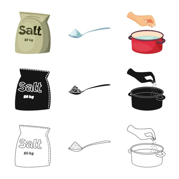 Diseño vectorial de cocina e icono del mar. Colección de cocina y el icono del vector de hornear para el stock . — Archivo Imágenes Vectoriales