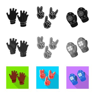 Vektör tasarımı siluet ve güvenlik sembolü. Siluet ve konfor hisse senedi simgesi için web topluluğu.