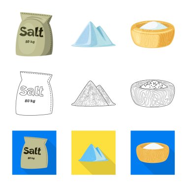 Pişirme ve deniz logo vektör Illustration. Pişirme ve pişirme web için hisse senedi simgesi toplama.