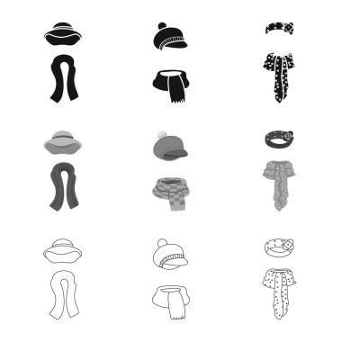 Giysi illüstrasyon vektör ve işareti doku. Giysi koleksiyonu ve hisse senedi için hava vektör simgesi.