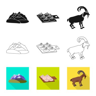 Kültür ve gezi logo yalıtılmış nesne. Hisse senedi için kültür ve özgünlük vektör simge topluluğu.