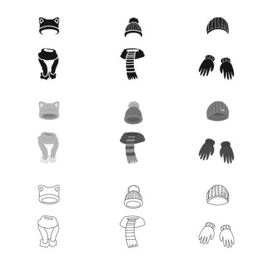 Giysi tasarım vektör ve simge doku. Giysi koleksiyonu ve web için hava durumu hisse senedi simgesi.