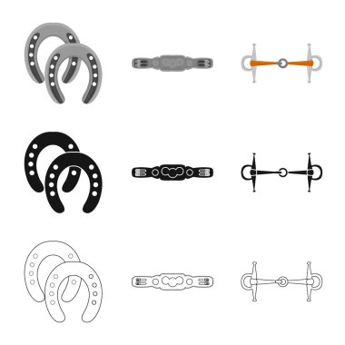 Ekipman ve binicilik simgesi yalıtılmış nesne. Ekipman ve rekabet hisse senedi simgesi için web topluluğu.