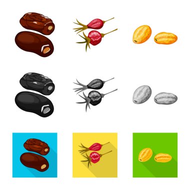 Gıda ve ham sembolü yalıtılmış nesne. Gıda topluluğu ve hisse senedi için doğa vektör simgesi.