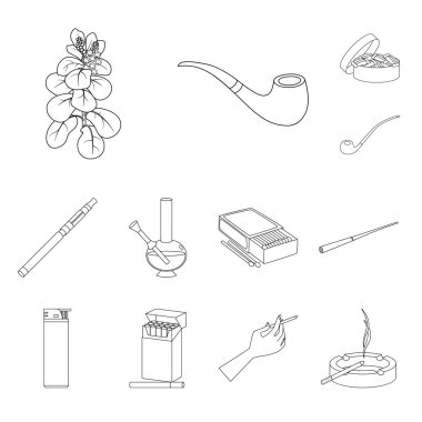 Sağlık ve nikotin sembolü vektör tasarımı. Web için sağlık ve istatistik stok sembolü koleksiyonu.