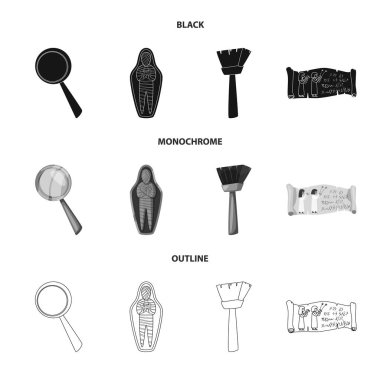 Hikaye ve öğeleri simge vektör Illustration. Hikaye ve öznitelikleri hisse senedi vektör çizim topluluğu.