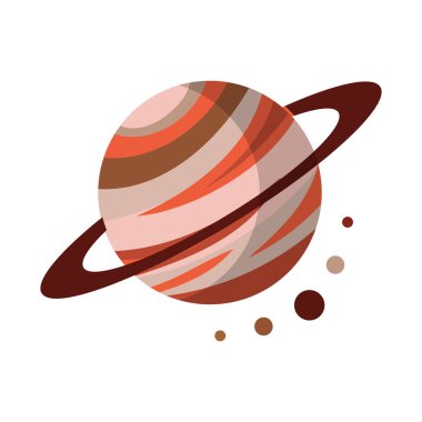 Gezegen ve sistem logosu izole nesne. Web için Planet ve Orbit stok sembolü seti.