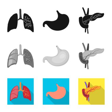 Biyoloji ve bilimsel işareti vektör tasarımı. Biyoloji ve laboratuvar hisse senedi vektör çizim seti.