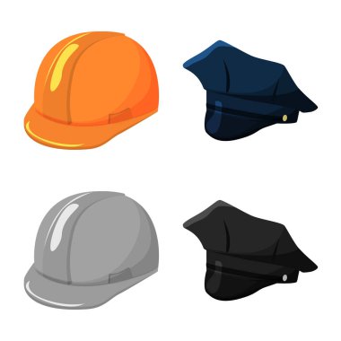 Giyim ve kap simge vektör Illustration. Giyim ve bere hisse senedi vektör çizim.