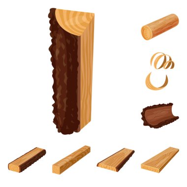 Tabela ve ahşap simge vektör Illustration. Tabela ve web için ahşap hisse senedi simgesi.