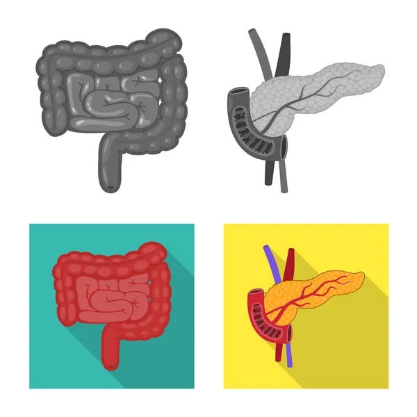 Objeto aislado de biología y signo científico. Conjunto de símbolo de stock de laboratorio y biología para web . — Vector de stock