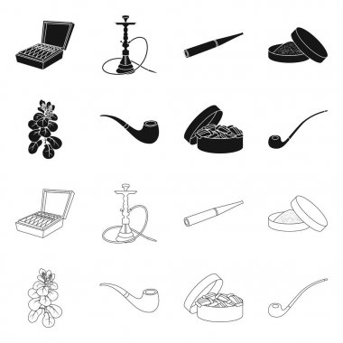 Çöp yalıtılmış nesne ve stop sembolü. Çöp ve alışkanlık hisse senedi vektör çizim seti.