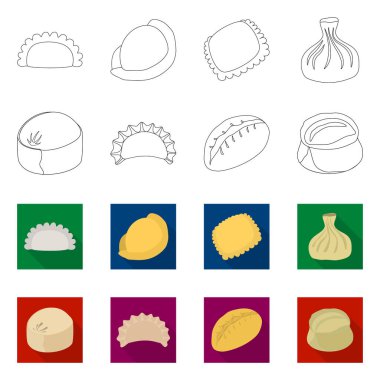 Ürünler ve pişirme sembolü yalıtılmış nesne. Ürünler ve hisse senedi için meze vektör simge kümesi.