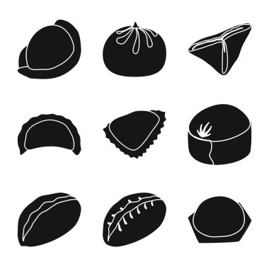 Mutfak ve meze sembolü vektör Illustration. Set mutfak ve gıda vektör simgesi stok için.