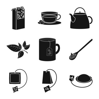 İlaç ve degrade sembolü izole nesne. Stok için tıp ve doğal vektör simgesi koleksiyonu.