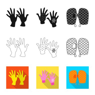 Siluet ve emanet simge vektör Illustration. Siluet ve konfor hisse senedi simgesi için web topluluğu.