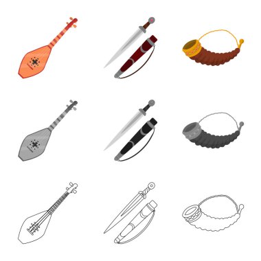 Yalıtılmış nesne kültür ve gezi simgesi. Web için kültür ve özgünlük hisse senedi simgesi kümesi.