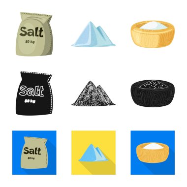 Pişirme ve deniz logo vektör Illustration. Pişirme ve pişirme web için hisse senedi simgesi kümesi.