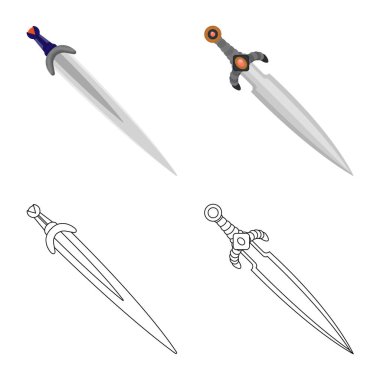 Oyun ve zırh işareti vektör tasarımı. Bıçak vektör simge stok ve oyun topluluğu.