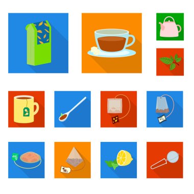 Ürün ve organik logo izole nesne. Web için ürün ve çiçek stok sembolü koleksiyonu.