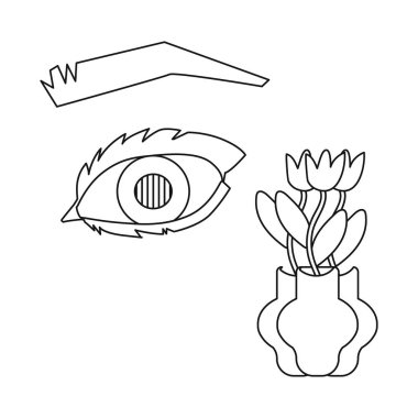 Göz ve kötü simge vektör tasarımı. Stok için göz ve körlük vektör simgesi koleksiyonu.