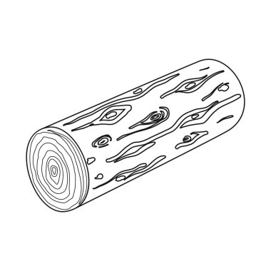 Günlük ve parça logosu vektör Illustration. Web için günlük ve kereste stok sembolü koleksiyonu.