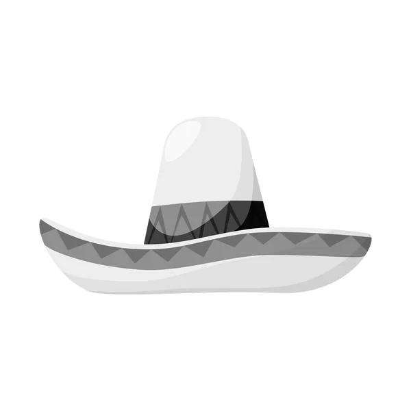 Ilustración vectorial de sombrero y logo mexicano. Conjunto de sombrero y sombrero stock vector ilustración . — Archivo Imágenes Vectoriales
