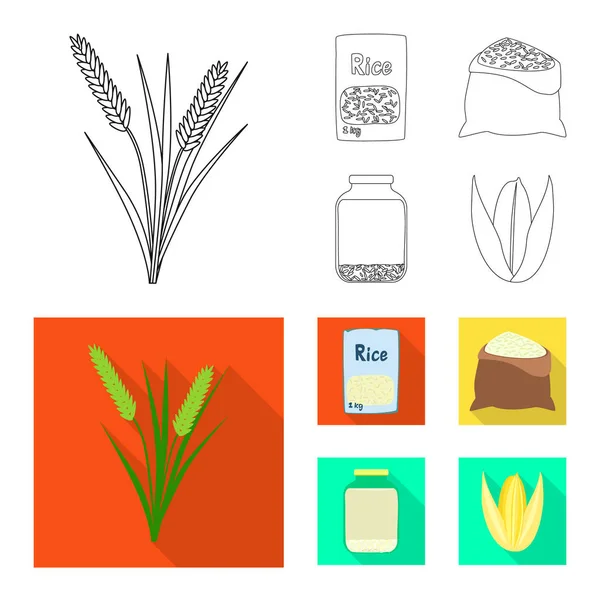Απομονωμένο αντικείμενο της καλλιέργειας και την οικολογική λογότυπο. Σύνολο των καλλιεργειών και το μαγείρεμα εικονίδιο διάνυσμα απόθεμα. — Διανυσματικό Αρχείο