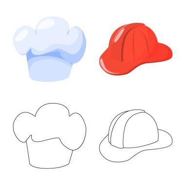 Giyim ve kap simge vektör Illustration. Giyim ve hisse senedi için bere vektör simge kümesi.